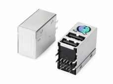 MINI 6P雙色+雙層USB 2.0AF連接器